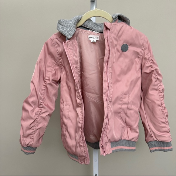 MILES THE LABEL GREY AND PINK HOODED JACKET kids 8Y - Picture 2 of 5